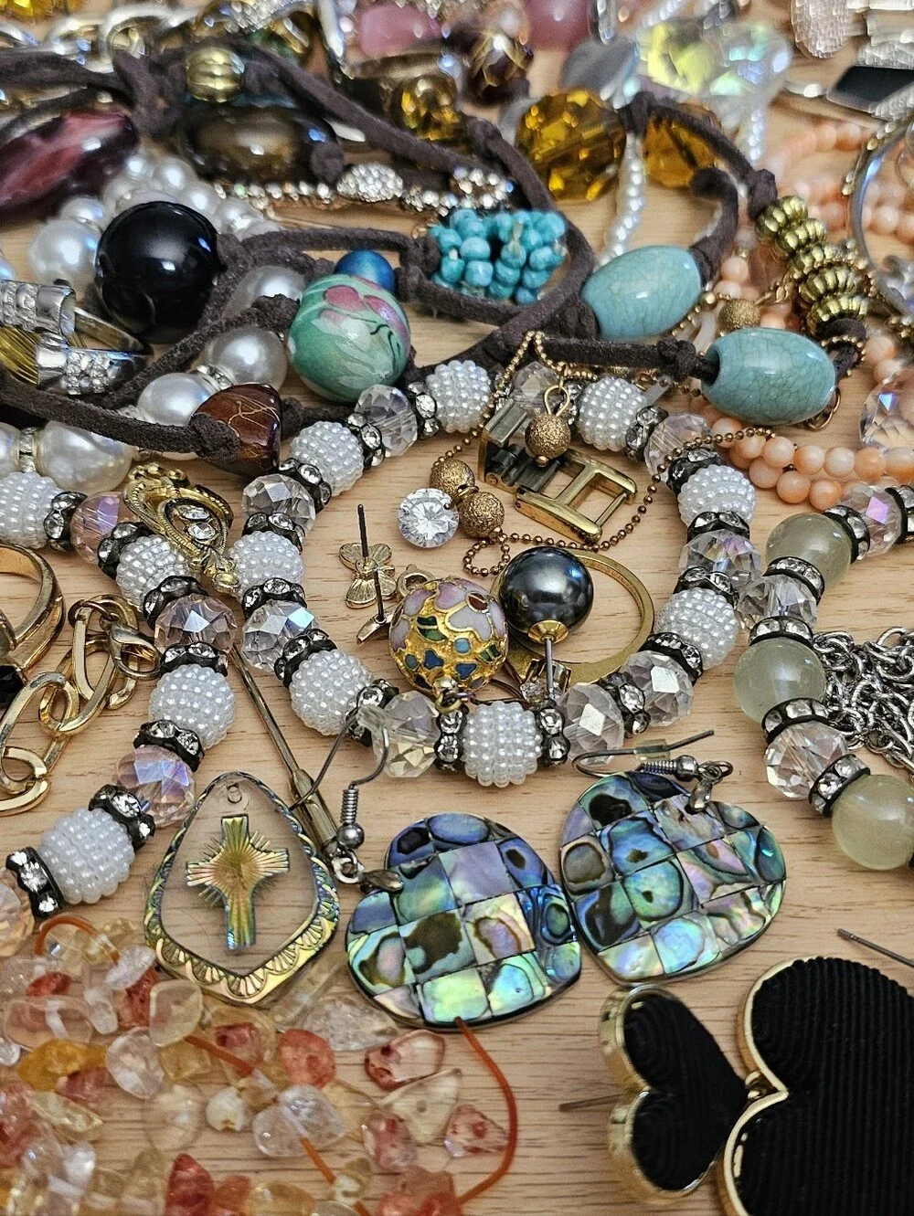 Womens Bulk Jewelry Bundle Lot Collection DIY scrap beads stones costume fashion